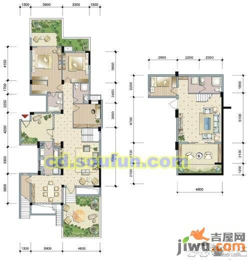 新界五期4室3厅3卫152㎡户型图