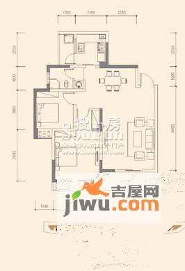 育才竹岛2室2厅1卫92.7㎡户型图