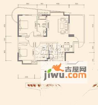 育才竹岛3室2厅2卫132.3㎡户型图