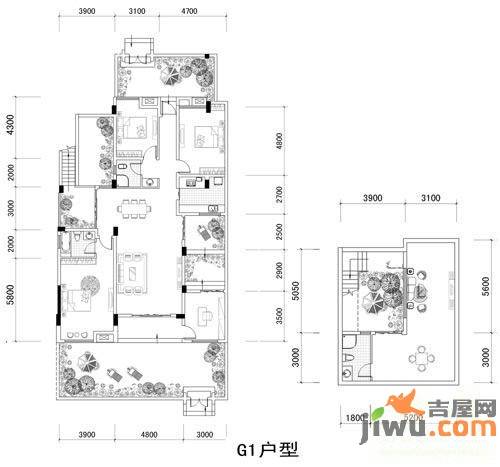 中铁瑞景澜庭3室2厅2卫户型图