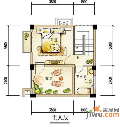 青城365宅院3室2厅3卫99.9㎡户型图