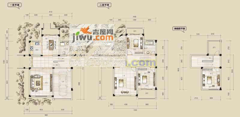 清溪玫瑰园4室2厅3卫222㎡户型图