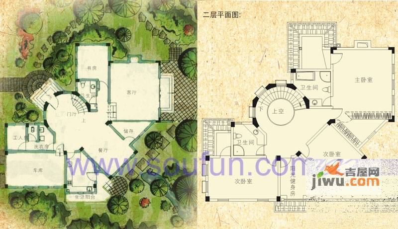 萨尔茨堡5室2厅4卫310㎡户型图