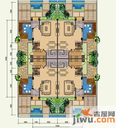 水流云在3室2厅4卫150㎡户型图