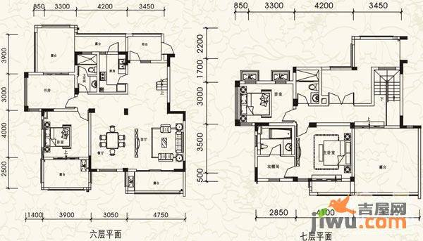 棕榈湖国际社区4室2厅3卫186㎡户型图