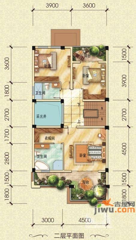 置信逸都丹郡御府5室2厅4卫354.1㎡户型图