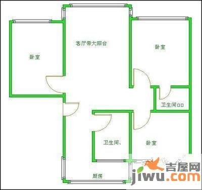 索尔龙舟3室2厅2卫户型图