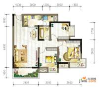 大鼎世纪滨江3室2厅2卫75.1㎡户型图