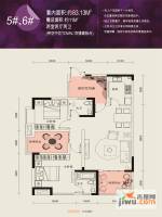 聚义香城故事2室2厅2卫83.1㎡户型图