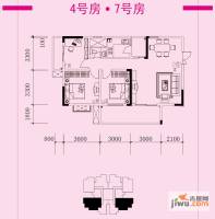 蜜糖3室2厅1卫82.6㎡户型图