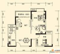 恒通御景天都2室2厅1卫73.1㎡户型图