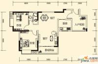 恒通御景天都2室2厅1卫74.5㎡户型图