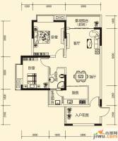 恒通御景天都2室2厅1卫75.4㎡户型图