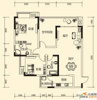 恒通御景天都2室2厅2卫86.8㎡户型图