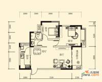 恒通御景天都2室2厅1卫66.2㎡户型图