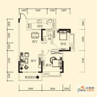 恒通御景天都2室2厅1卫71.8㎡户型图