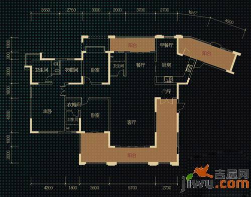 绿地翠谷香堡3室2厅3卫269.3㎡户型图