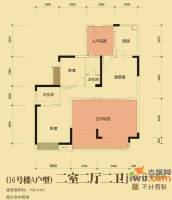 泽京普罗旺斯2室2厅2卫104.4㎡户型图