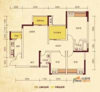 泽京普罗旺斯3室2厅2卫105.7㎡户型图