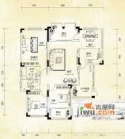 龙轩大地3室2厅2卫146.6㎡户型图