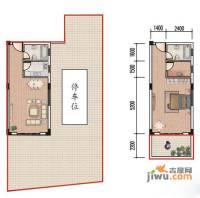 依云美镇1室1厅2卫31.5㎡户型图