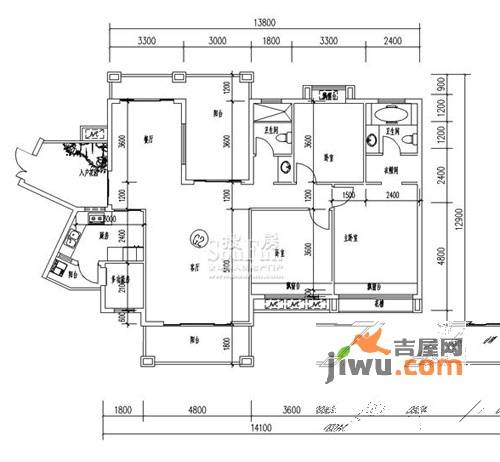 爱加西西里4室2厅2卫154.8㎡户型图