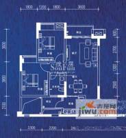 海尔海语江山2室2厅1卫61.7㎡户型图
