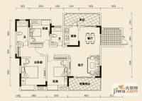 海尔海语江山3室2厅2卫110.4㎡户型图