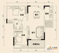 海尔海语江山2室2厅1卫65.6㎡户型图