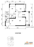 华宇春江花月2室2厅1卫72.9㎡户型图