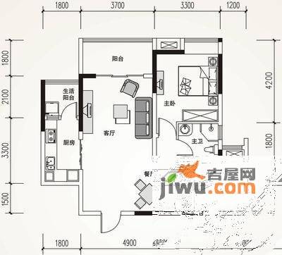 唐庄2室2厅1卫户型图