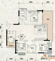 渝能国际幸福成双二期3室2厅2卫119.6㎡户型图