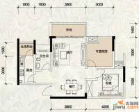 渝能国际幸福成双二期1室1厅1卫59.1㎡户型图