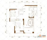 荣润凯旋名城2室2厅1卫81.5㎡户型图