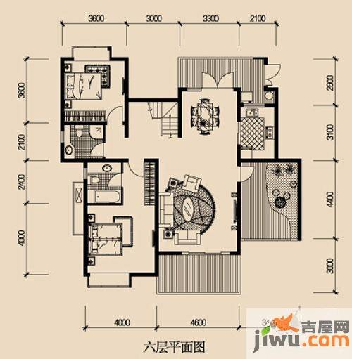 龙湖悠山小筑3室2厅2卫153㎡户型图