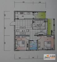 御锦江都2室2厅1卫90.7㎡户型图