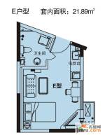 绿地新都会1室0厅1卫21.9㎡户型图