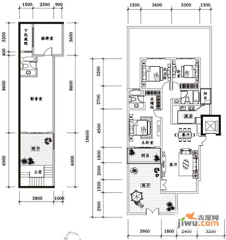 佳信南山玉林3室2厅2卫131㎡户型图