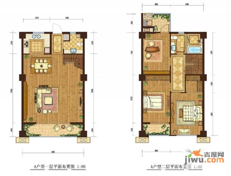 银城锦一方2室2厅2卫115㎡户型图