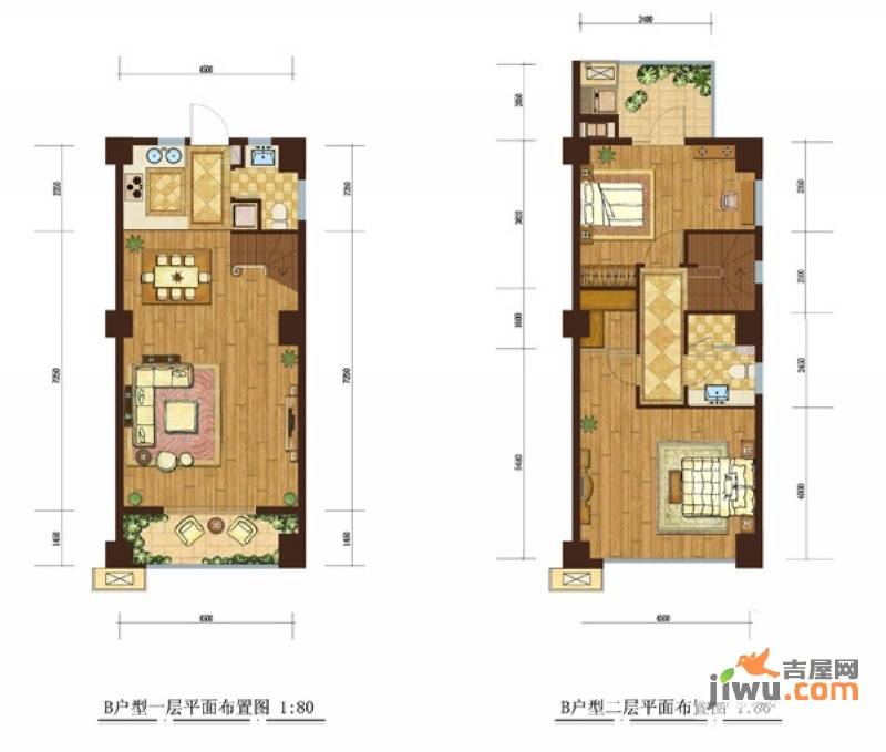 银城锦一方2室1厅2卫89㎡户型图