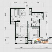 万科金色里程2室2厅1卫90㎡户型图