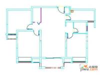 万科金色里程3室2厅1卫115㎡户型图