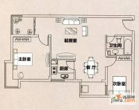 21世纪国际公寓2室2厅1卫81㎡户型图