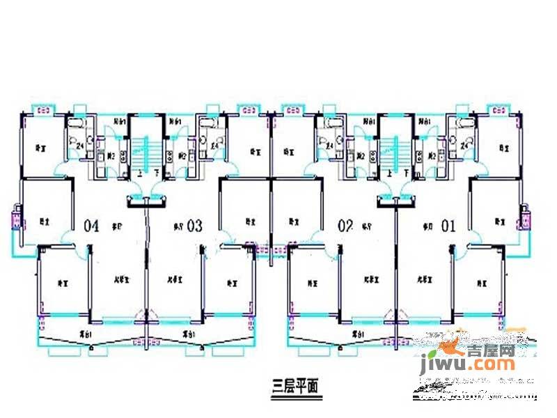 金庭国际花园3室2厅1卫124㎡户型图