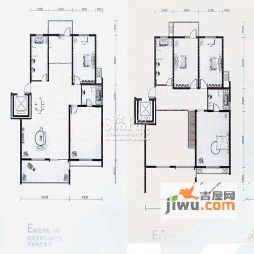 金东城雅居2室2厅2卫262㎡户型图