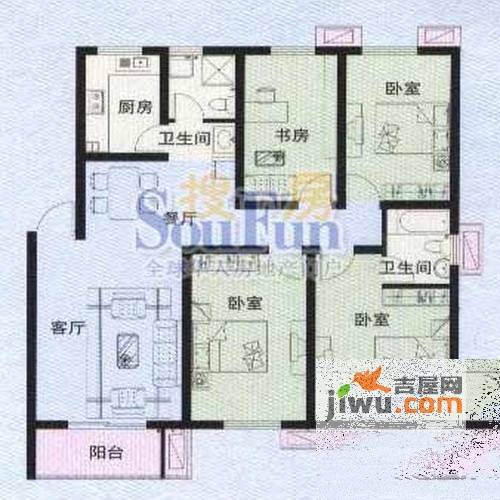 合家春天4室2厅2卫129.7㎡户型图