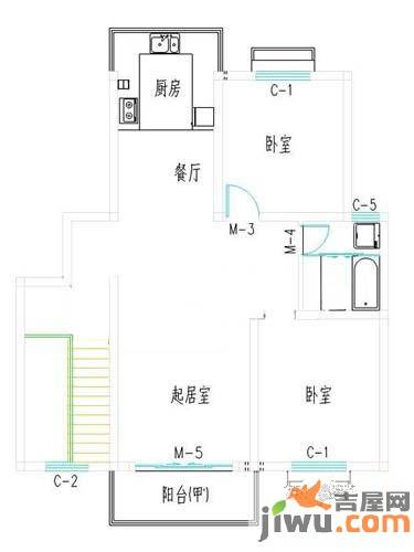 聚贤新城3室2厅1卫户型图