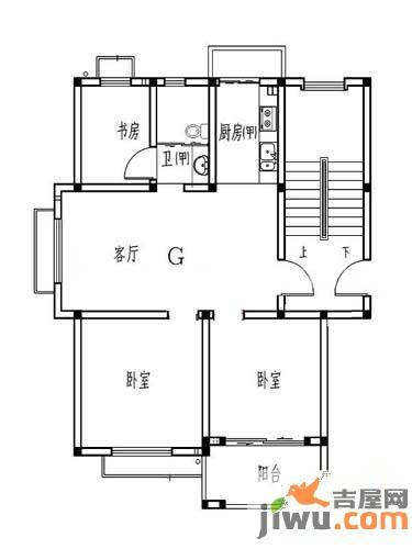 聚贤新城3室1厅1卫89㎡户型图