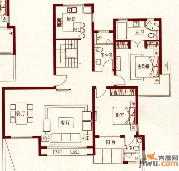 翠屏紫气钟山5室3厅4卫228㎡户型图