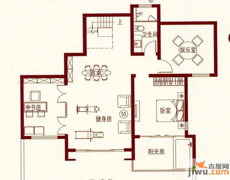 翠屏紫气钟山5室3厅4卫228㎡户型图